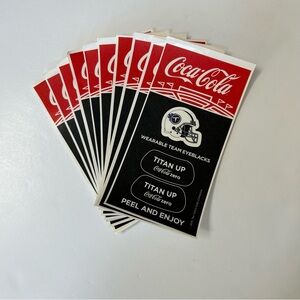 Tennessee Titans Wearable Team Eye Blacks Black Out Stickers (Lot 10 Sheet)